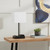 15" Black USB Table Lamp With Shade
