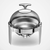 Round Chafing Stainless Steel Food Warmer with Glass Roll Top