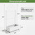 35" White Metal Indoor Outdoor Rectangular Planter Box