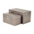 Set of Two Gray Wood And Shagreen Box With Lid