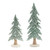 Set of Two Green And White Polyresin Tabletop Sculpture