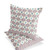 Set of Two Pink Cream And Blue Diamond Indoor Outdoor Throw Pillow
