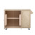 51" Natural Wood Barn Door Rolling Kitchen Island
