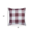 18" Red and White Plaid Throw Pillow Cover