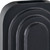 12" Black Geometric Aluminum Table Vase