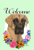 Great Dane Fawn Uncropped - Best of Breed Welcome Flowers Garden Flag
