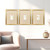 Set Of Three Pretty Florals II Gold Framed Wall Art