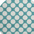 8' Teal And Ivory Polka Dot Washable Round Rug With UV Protection