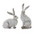Set of Two Gray Resin Figurine Tabletop Sculpture
