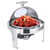 Round Chafing Stainless Steel Food Warmer with Glass Roll Top