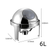 Round Chafing Stainless Steel Food Warmer with Glass Roll Top
