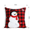Holiday Snowman Pillowcase  Plaid