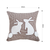 Brown Gingham Bunny Pillowcase
