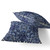 Set of Two Indigo Blue And Beige Eclectic Indoor Outdoor Throw Pillow