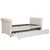 Beige Tufted Upholstered Twin Day Bed With Trundle