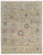 4' X 6' Tan Brown and Blue Wool Floral Hand Knotted Area Rug With Fringe