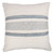 20" Ivory And Blue Beach Striped Throw Pillow Cover