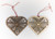 snowflake heart christmas ornament