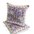 Set of Two Purple And Yellow Peacock Indoor Outdoor Throw Pillow