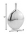 12" Silver Aluminum Long Neck Round Disc Table Vase