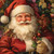 15" Red White And Green Wood Christmas Santa Tabletop Sign