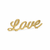 3" Gold Cast Iron Love Hand Painted Sculpture