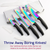 Kitchen Knife Set Kit 5 Professional Grade Iridescent Blade Knives Includes Knife Sharpener & Magnetic Wall Hanger All Black with Black Knife Rack
