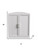 31" White Wood Corner Corner Accent Cabinet With Two Doors