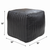 Solid Handmade Goat Leather Square Pouf (Recycled Cotton Fill)