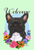 French Bulldog Black/White - Best of Breed Welcome Flowers Garden Flag 