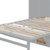 Gray Wood Full Murphy Bed With Drawers