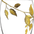 12 Mouth Blown Hand Decorated With Gold Leaves Vase