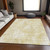 9' X 12' Beige And Ivory Abstract Washable Area Rug With UV Protection
