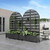 47" Black Metal Indoor Outdoor Rectangular Planter Box