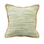 20" Green And Pine Green Beach Striped Cotton Blend Throw Pillow