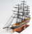 25" Brown And Black Solid Wood Hand Painted Boat