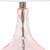 23" Rose And Silver Glass And Metal Round Table Lamp With White Drum Shade