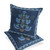 Set of Two Blue And Brown Botanical Indoor Outdoor Throw Pillow