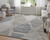 10' X 14' Ivory and Blue Geometric Hand Woven Area Rug