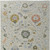 4' X 6' Gray Ivory and Gold Wool Floral Hand Knotted Area Rug With Fringe