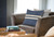 20" Blue And Ivory Striped Cotton Throw Pillow