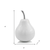 White Medium Pear Shaped Aluminum Accent Home Decor
