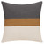 20" Brown And Burnished Brown Striped Cotton Throw Pillow