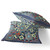 Set of Two Gray Red And Blue Peacock Floral Indoor Outdoor Throw Pillow