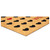 24" X 48" Brown Black And Red Hearts Welcome Outdoor Coir Door Mat