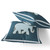 Set of Two White And Blue Elephant Indoor Outdoor Throw Pillow