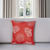 18" Square Red Coral Reef Decorative Throw Pillow Cover