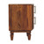 22" Brown Solid Wood Two Drawer Nightstand