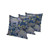 Set of Three Gray Elephant Indoor Outdoor Throw Pillow