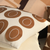 Modern Cream Brown Oval Pattern Textu Pillowcase